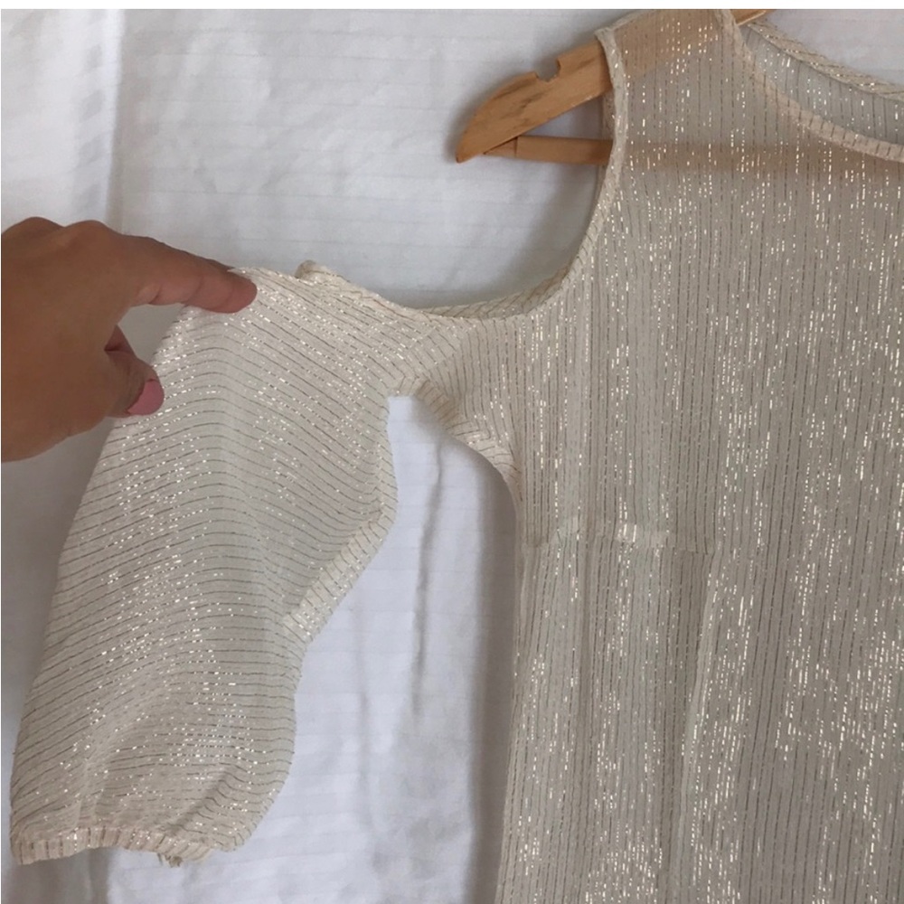 Maje transparent Gold accent cover dress size 3